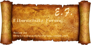 Eibenschütz Ferenc névjegykártya