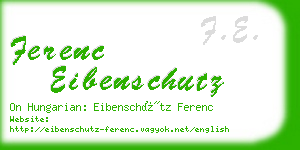 ferenc eibenschutz business card